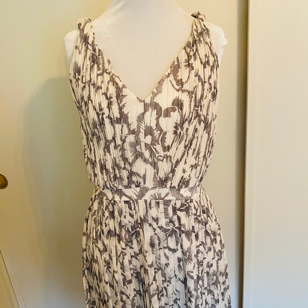 Banana Republic Sleeveless Pleated Midi Dress